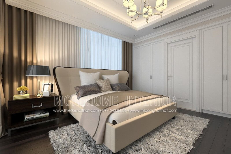 Giường ngủ chung cư tân cổ điển Giường ngủ chung cư tân cổ điển