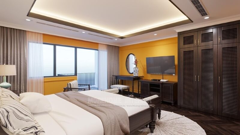 Tủ quần áo gỗ tự nhiên đẹp màu sắc á đông cao cấp Mẫu thiết kế nội thất biệt thự đẹp
