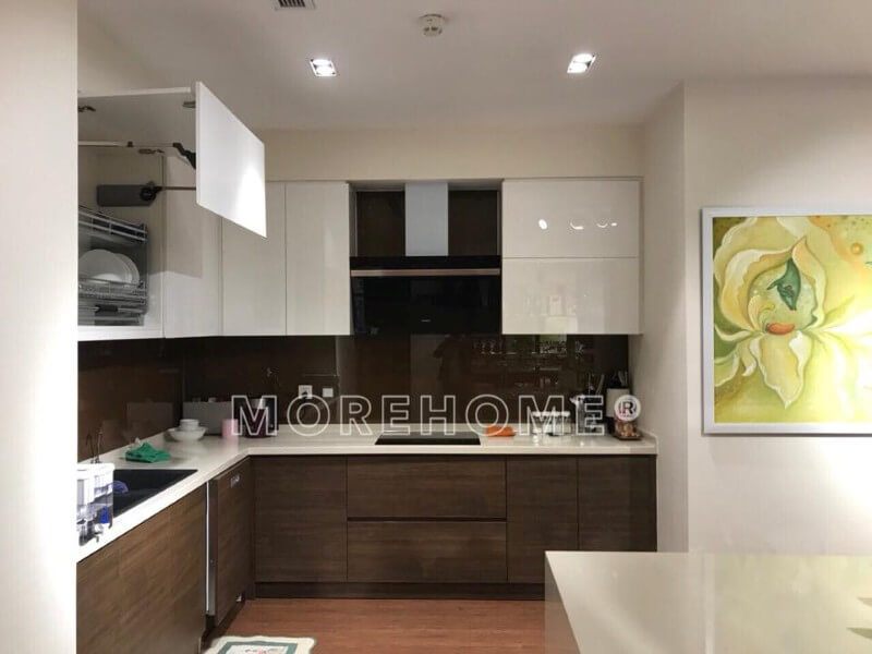 Công trình sản phẩm thi công tủ bếp hiện đại bằng gỗ công nghiệp tại căn hộ chung cư Imperia Garden Nguyễn Huy Tưởng Thanh Xuân Hà Nội