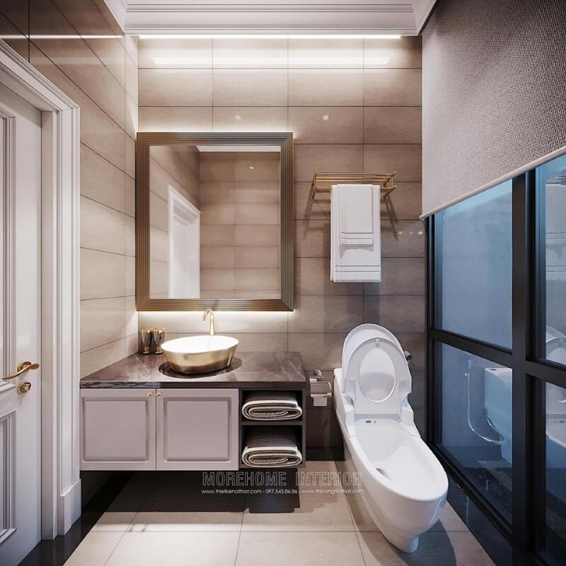 Sản phẩm nhập khẩu cao cấp dùng để lát gạch nền và tường phòng vệ sinh, phòng tắm là gạch lát.